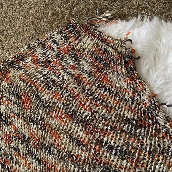 BCBGMAXAZRIA Slouchy Fringe Stretchy Sweater Knit Pullover Womens Size Large - Picture 6 of 10